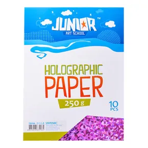 Dekorpapier A4 10 Stück rosa holografisch 250 g